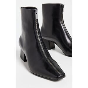 SImkhai Ryder Zip Front Leather Boot in Black 38